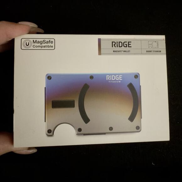 Ridge Magsafe Wallet-Burnt Titanium w/Cash Strap~NEW*IN BOX*USA-Retail $175 - Picture 1 of 11
